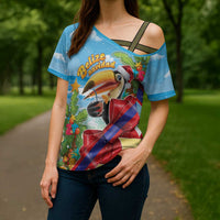 Belize Navidad Christmas Cross Shoulder Shirt Funny Santa Toucan - Wonder Print Shop