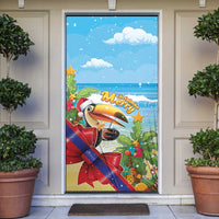 Belize Navidad Christmas Door Cover Funny Santa Toucan - Wonder Print Shop