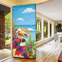 Belize Navidad Christmas Door Cover Funny Santa Toucan - Wonder Print Shop