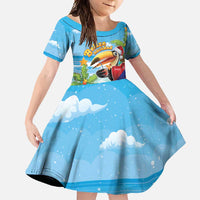 Belize Navidad Christmas Family Matching Long Sleeve Bodycon Dress and Hawaiian Shirt Funny Santa Toucan - Wonder Print Shop