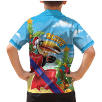 Belize Navidad Christmas Family Matching Mermaid Dress and Hawaiian Shirt Funny Santa Toucan - Wonder Print Shop