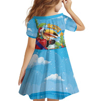 Belize Navidad Christmas Family Matching Off The Shoulder Long Sleeve Dress and Hawaiian Shirt Funny Santa Toucan - Wonder Print Shop