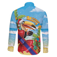 Belize Navidad Christmas Family Matching Off Shoulder Maxi Dress and Hawaiian Shirt Funny Santa Toucan - Wonder Print Shop