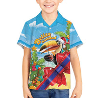 Belize Navidad Christmas Family Matching Puletasi and Hawaiian Shirt Funny Santa Toucan - Wonder Print Shop