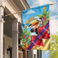 Belize Navidad Christmas Garden Flag Funny Santa Toucan - Wonder Print Shop