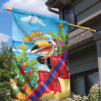 Belize Navidad Christmas Garden Flag Funny Santa Toucan - Wonder Print Shop