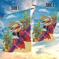 Belize Navidad Christmas Garden Flag Funny Santa Toucan - Wonder Print Shop