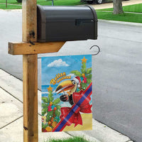 Belize Navidad Christmas Garden Flag Funny Santa Toucan - Wonder Print Shop