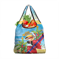 Belize Navidad Christmas Grocery Bag Funny Santa Toucan - Wonder Print Shop