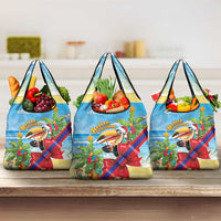 Belize Navidad Christmas Grocery Bag Funny Santa Toucan - Wonder Print Shop