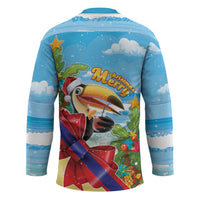 Belize Navidad Christmas Hockey Jersey Funny Santa Toucan - Wonder Print Shop