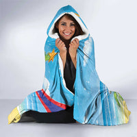 Belize Navidad Christmas Hooded Blanket Funny Santa Toucan - Wonder Print Shop