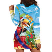 Belize Navidad Christmas Hoodie Dress Funny Santa Toucan - Wonder Print Shop
