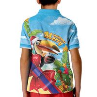 Belize Navidad Christmas Kid Polo Shirt Funny Santa Toucan - Wonder Print Shop