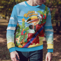 Belize Navidad Christmas Ugly Christmas Sweater Funny Santa Toucan - Wonder Print Shop