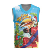 Belize Navidad Christmas Knitted V-Neck Vest Funny Santa Toucan - Wonder Print Shop