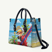 Belize Navidad Christmas Leather Bag Funny Santa Toucan - Wonder Print Shop