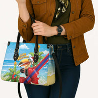 Belize Navidad Christmas Leather Bag Funny Santa Toucan - Wonder Print Shop