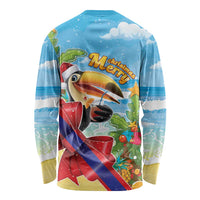 Belize Navidad Christmas Long Sleeve Shirt Funny Santa Toucan - Wonder Print Shop