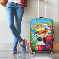 Belize Navidad Christmas Luggage Cover Funny Santa Toucan - Wonder Print Shop
