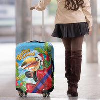 Belize Navidad Christmas Luggage Cover Funny Santa Toucan - Wonder Print Shop