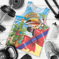 Belize Navidad Christmas Men Tank Top Funny Santa Toucan - Wonder Print Shop