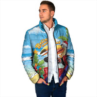 Belize Navidad Christmas Padded Jacket Funny Santa Toucan - Wonder Print Shop
