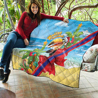 Belize Navidad Christmas Quilt Funny Santa Toucan - Wonder Print Shop