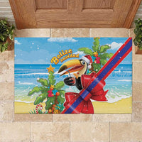 Belize Navidad Christmas Rubber Doormat Funny Santa Toucan - Wonder Print Shop