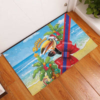 Belize Navidad Christmas Rubber Doormat Funny Santa Toucan - Wonder Print Shop