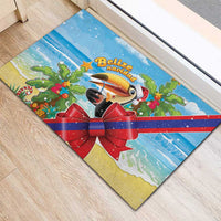 Belize Navidad Christmas Rubber Doormat Funny Santa Toucan - Wonder Print Shop