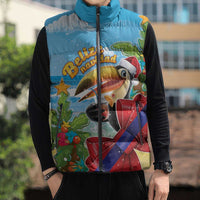 Belize Navidad Christmas Sleeveless Puffer Jacket Funny Santa Toucan - Wonder Print Shop