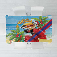 Belize Navidad Christmas Tablecloth Funny Santa Toucan - Wonder Print Shop