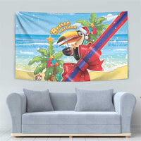Belize Navidad Christmas Tapestry Funny Santa Toucan - Wonder Print Shop