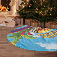 Belize Navidad Christmas Tree Skirt Funny Santa Toucan - Wonder Print Shop