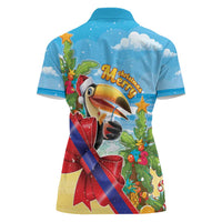 Belize Navidad Christmas Women Polo Shirt Funny Santa Toucan - Wonder Print Shop