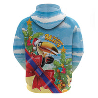 Belize Navidad Christmas Zip Hoodie Funny Santa Toucan - Wonder Print Shop