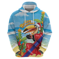 Belize Navidad Christmas Zip Hoodie Funny Santa Toucan - Wonder Print Shop
