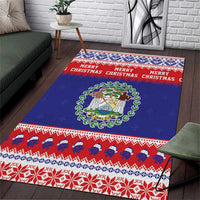 Belize Christmas Area Rug Coat Of Arms Merry Xmas - Wonder Print Shop