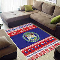 Belize Christmas Area Rug Coat Of Arms Merry Xmas - Wonder Print Shop
