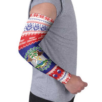 Belize Christmas Arm Sleeves Coat Of Arms Merry Xmas - Wonder Print Shop