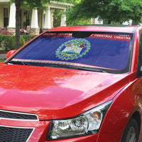 Belize Christmas Auto Sun Shade Coat Of Arms Merry Xmas - Wonder Print Shop