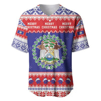 Belize Christmas Baseball Jersey Coat Of Arms Merry Xmas - Wonder Print Shop