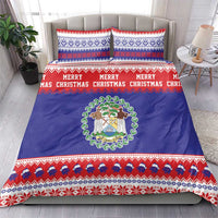 Belize Christmas Bedding Set Coat Of Arms Merry Xmas - Wonder Print Shop