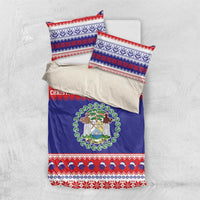 Belize Christmas Bedding Set Coat Of Arms Merry Xmas - Wonder Print Shop