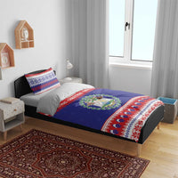 Belize Christmas Bedding Set Coat Of Arms Merry Xmas - Wonder Print Shop