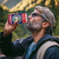 Belize Christmas 4 in 1 Can Cooler Tumbler Coat Of Arms Merry Xmas - Wonder Print Shop