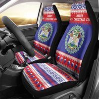 Belize Christmas Car Seat Cover Coat Of Arms Merry Xmas - Wonder Print Shop