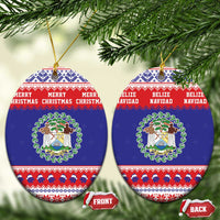 Belize Christmas Ceramic Ornament Coat Of Arms Merry Xmas - Wonder Print Shop