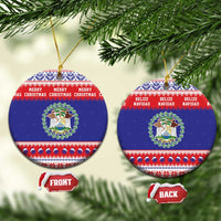 Belize Christmas Ceramic Ornament Coat Of Arms Merry Xmas - Wonder Print Shop